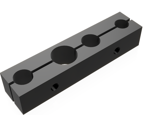Bike thru-axle soft jaws for the Craftsman Pro 4.5" Vise