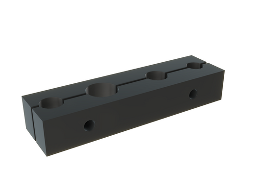 Bike thru-axle soft jaws for the Yost 750-DI Vise